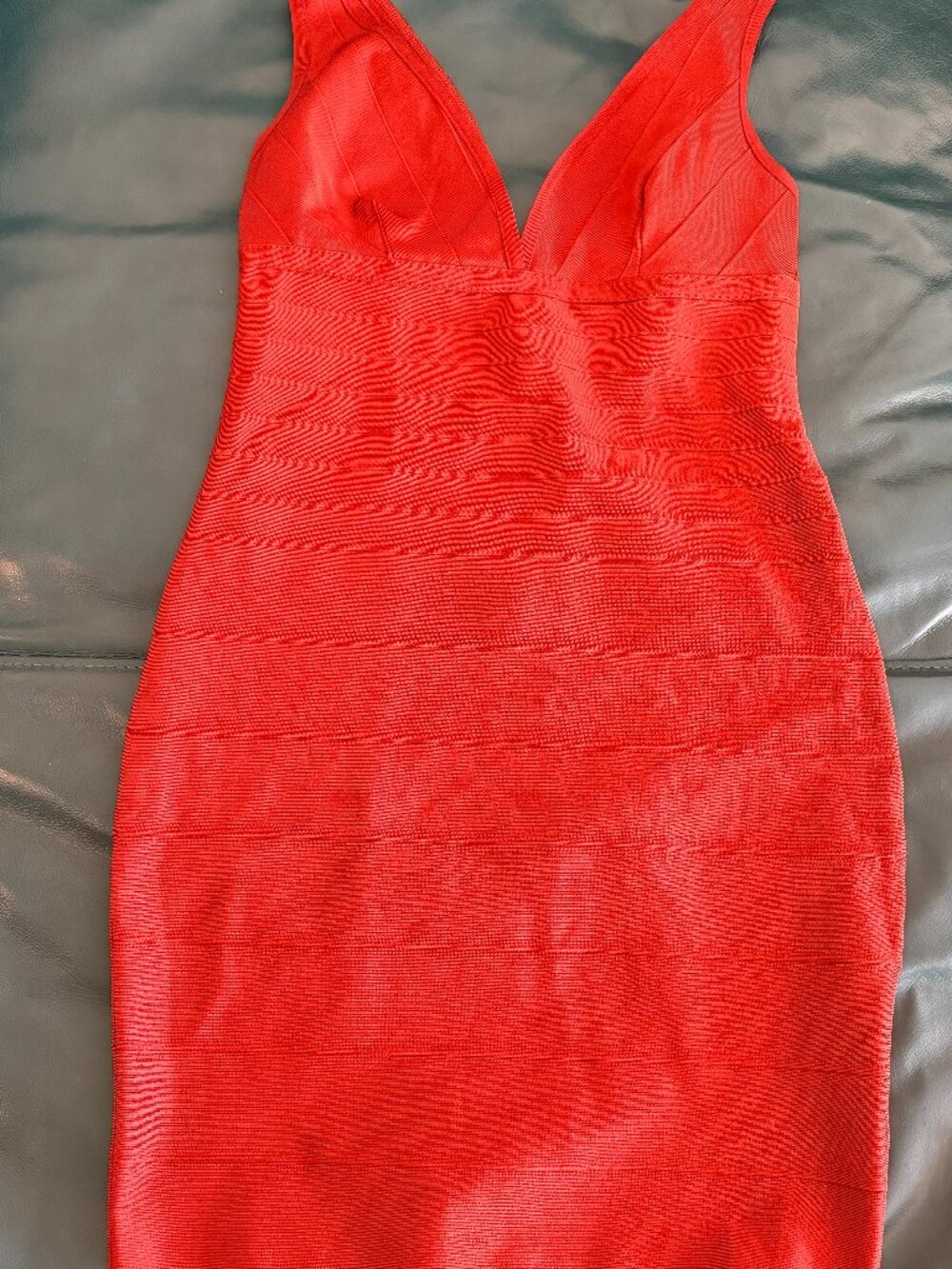 WOW Couture Rust Orange Bandage Bodycon Dress — Size M